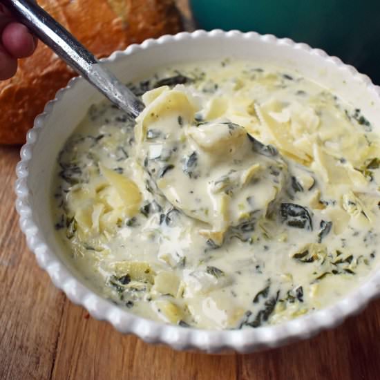 Creamy Spinach And Artichoke Soup