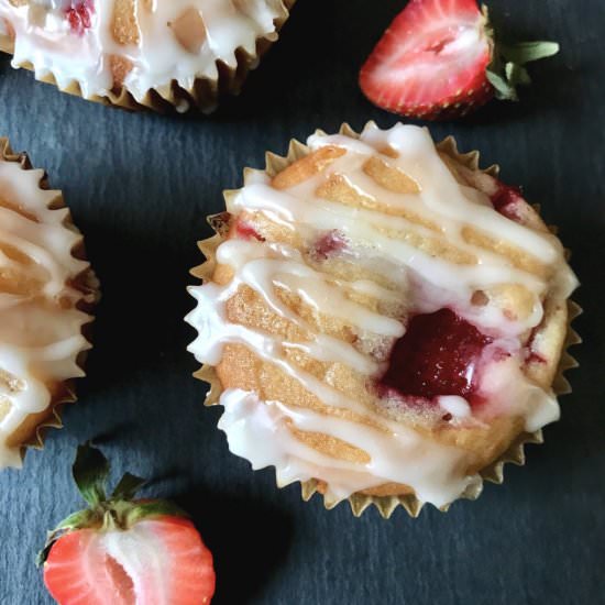 Vegan Strawberry Lemon Muffins