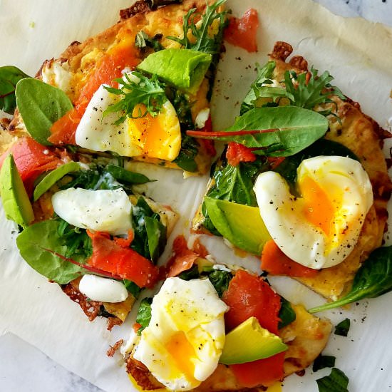 Smoked Salmon Breakfast Pizza