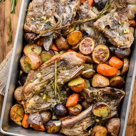 One-pan Garlic Lamb Chops