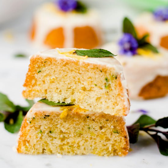 Lemon Zucchini Tea Cakes