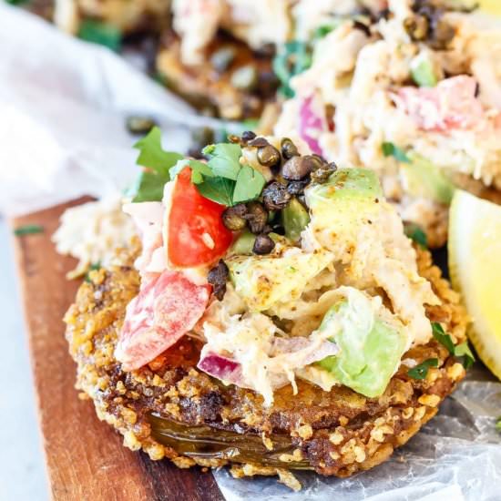 Keto Fried Green Tomatoes