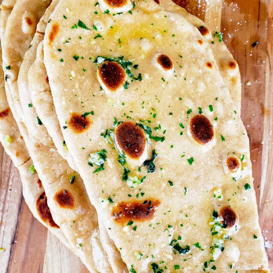 Whole Wheat Garlic Naan