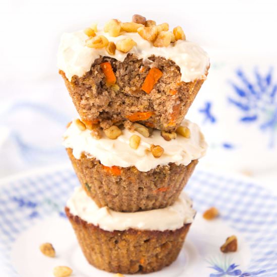 Flourless Carrot Cake Muffins