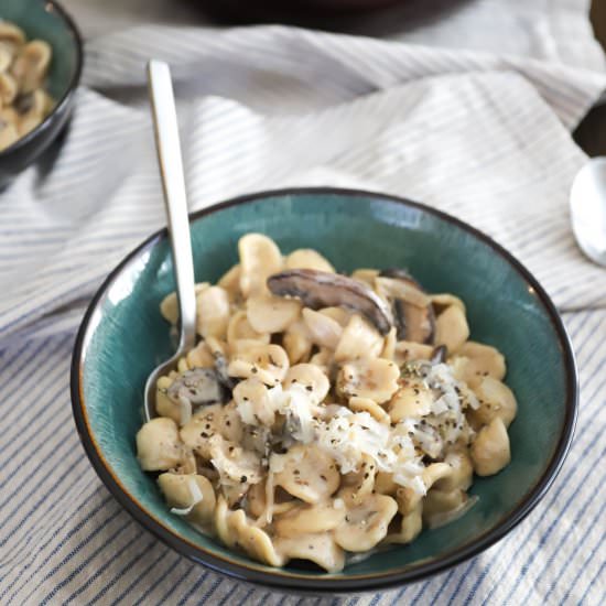 Creamy Mushroom Parmesan Pasta