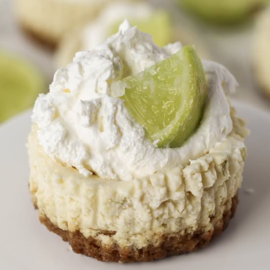 Skinny Mini Margarita Cheesecakes