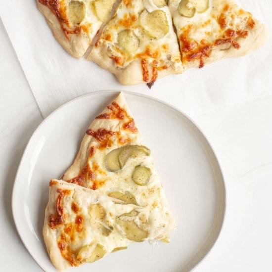 Garlic and Dill Pickle Pizza