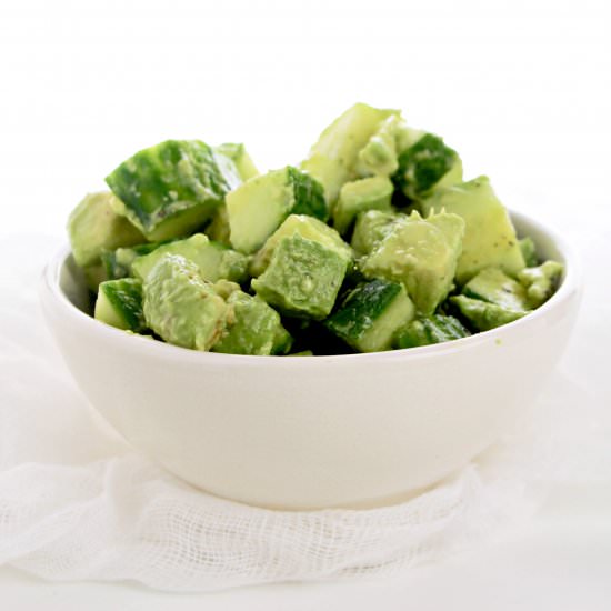 Low Carb Avocado Cucumber Salad