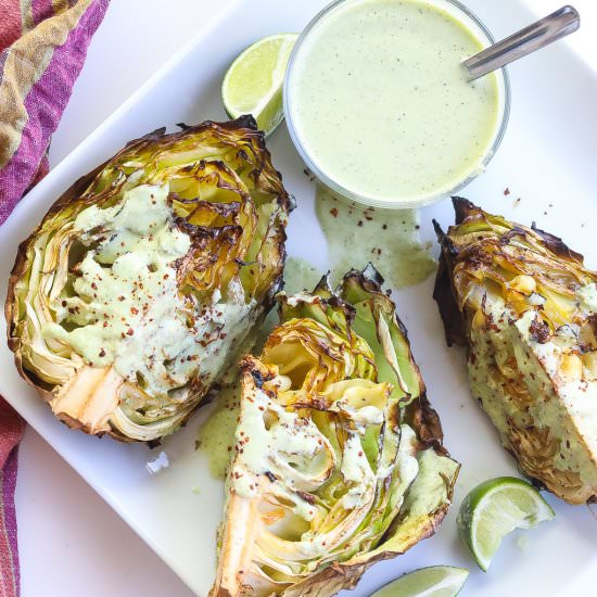 Smoked Cabbage Wedges