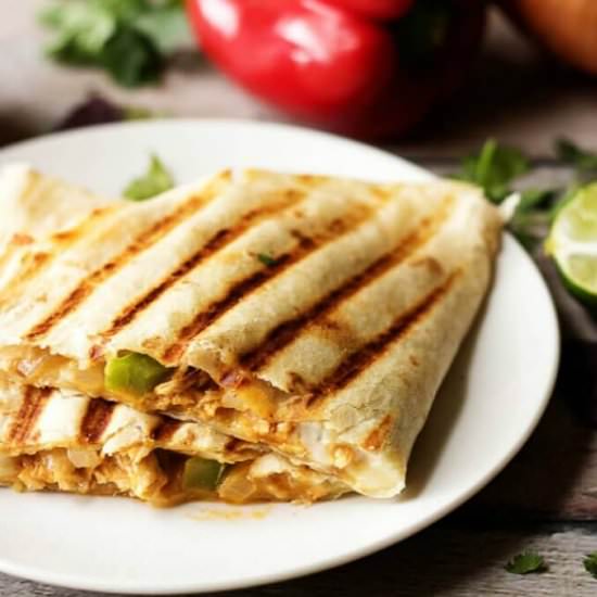 Grilled Chicken Fajita Quesadillas