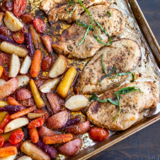 Sheet Pan Balsamic Chicken