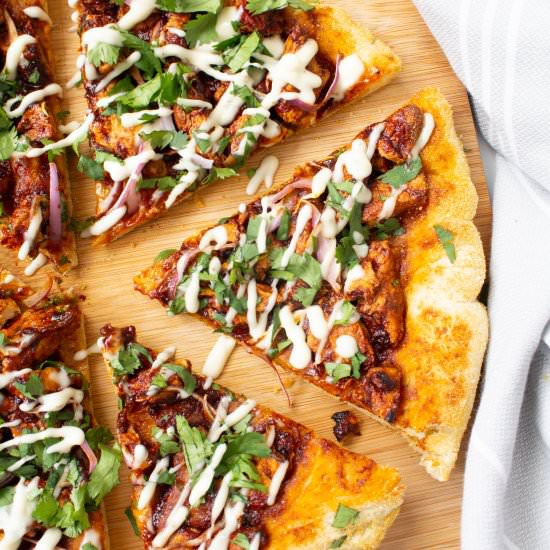 Vegan BBQ Chicken Pizza