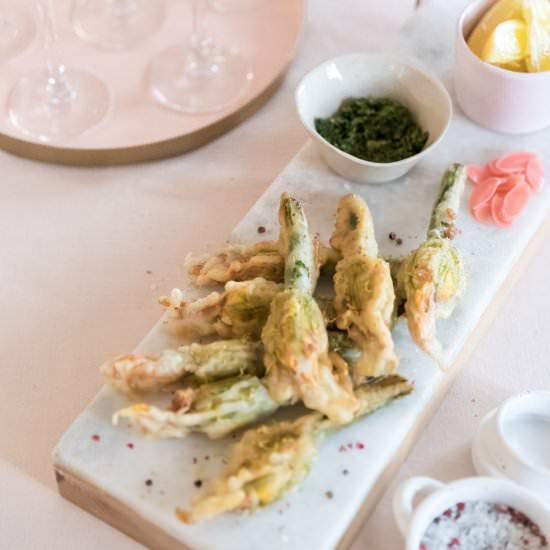 lemon Stuffed Courgette Flowers