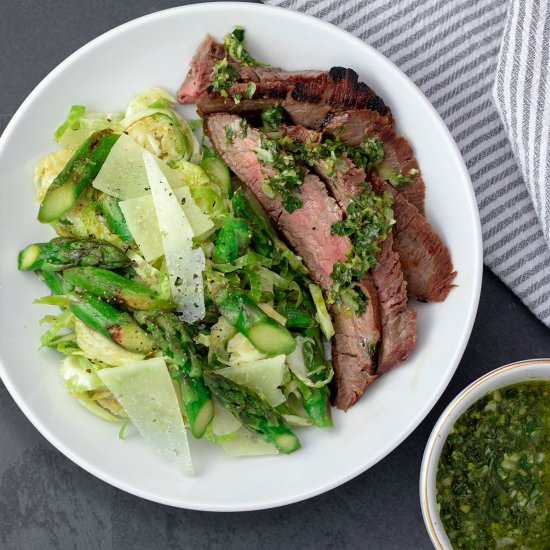 Asparagus & Manchego Steak Salad