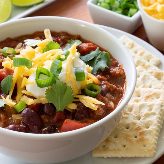 Beef Chili with Kidney Beans