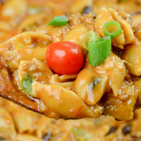 ONE POT CHEESY TACO PASTA
