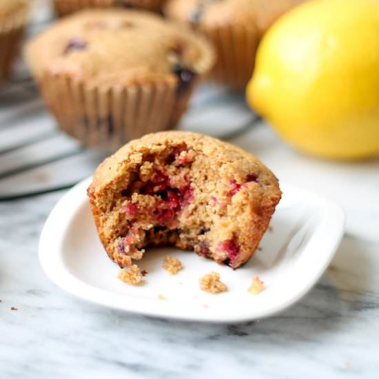 Lemon Berry Spelt Flour Muffins