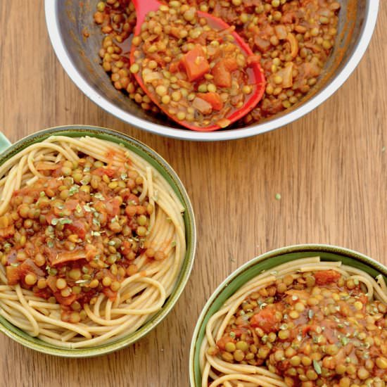 Green Lentil Ragu