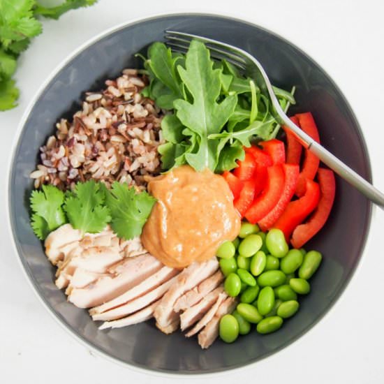leftover chicken Buddha bowl