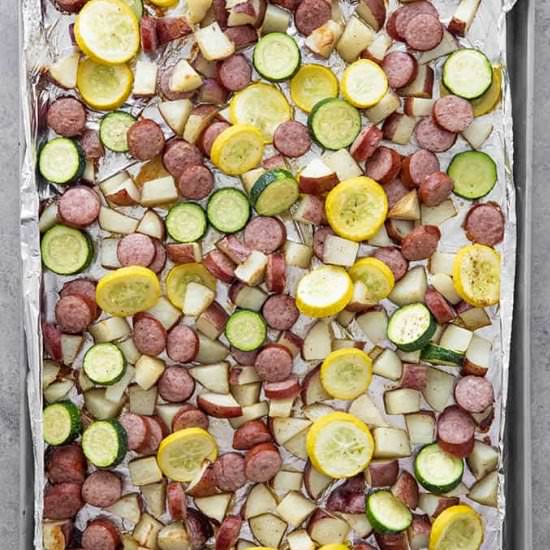 One Pan Sausage and Potatoes