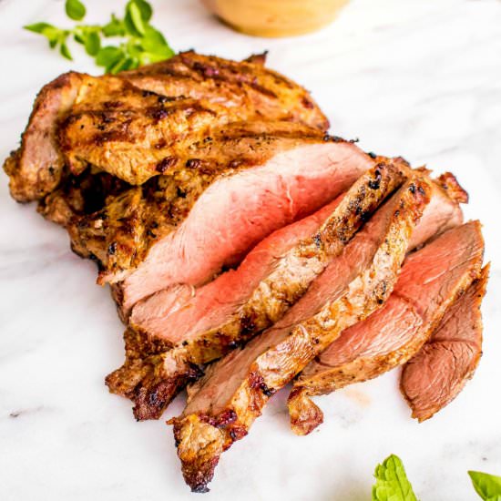 SRIRACHA GRILLED LEG OF LAMB