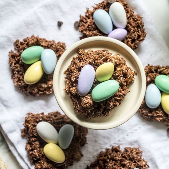 No-Bake Bird’s Nest Cookies