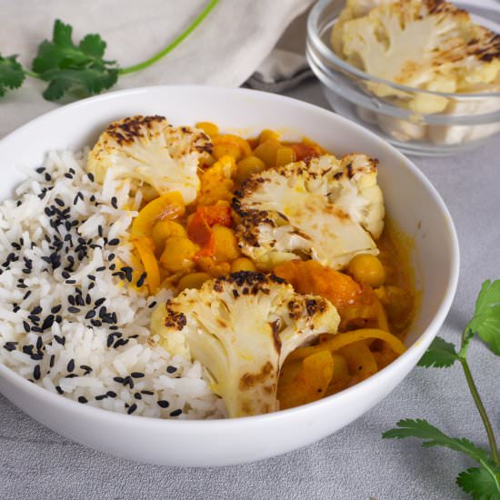 Roasted Cauliflower with Curry