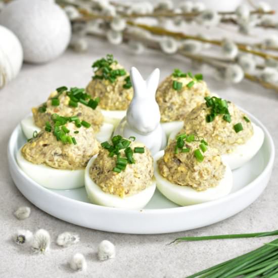 Mushroom Deviled Eggs