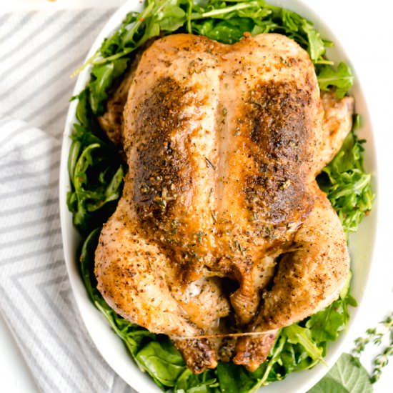 Roasted Chicken & Dijon Herb Butter