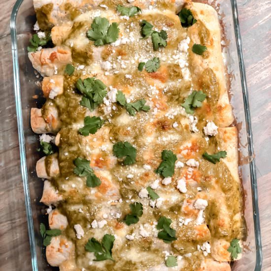 Vegetarian Verde Enchiladas