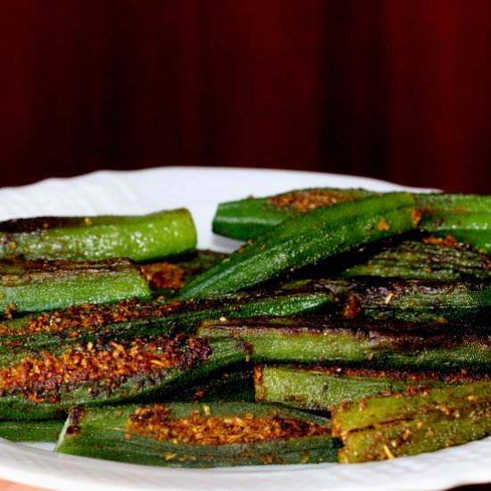 Bharwan bhindi-vegan stuffed okra