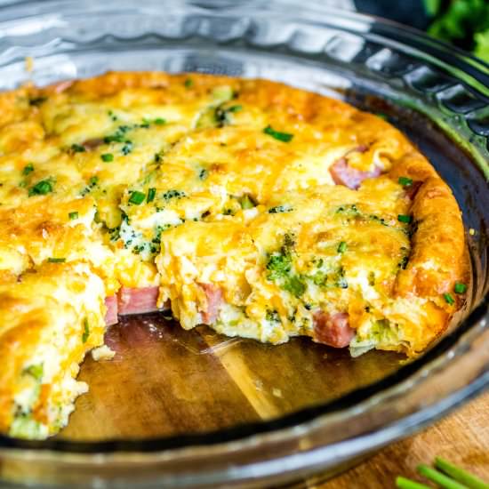 HAM & CHEESE CRUSTLESS QUICHE