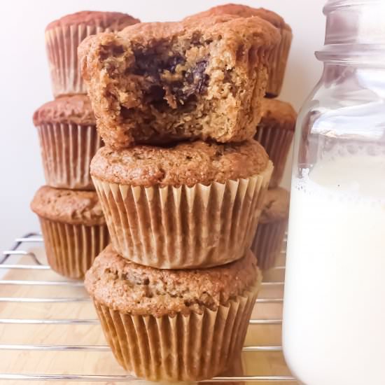 Vegan Banana Nutella Muffins
