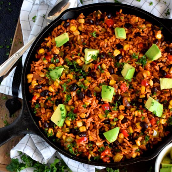 30 Minute Black Bean Corn and Rice