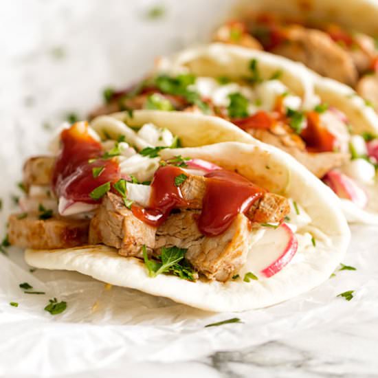 BBQ Pork Tenderloin Tacos