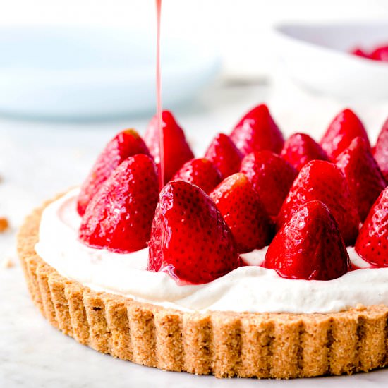 Strawberry Coconut Cashew Tart