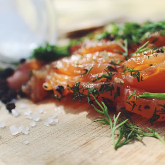 Perfect Salmon Gravlax in 5 minutes