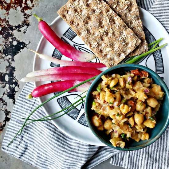 Vegan Spicy Smashed Chickpea Salad