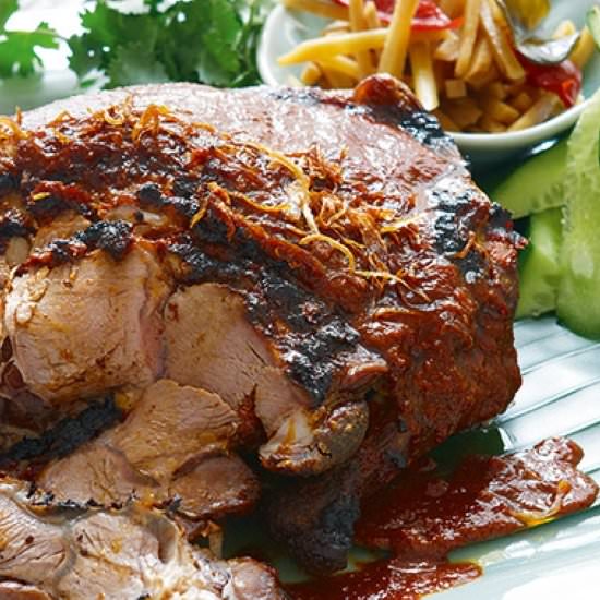 Slow roasted lamb shoulder