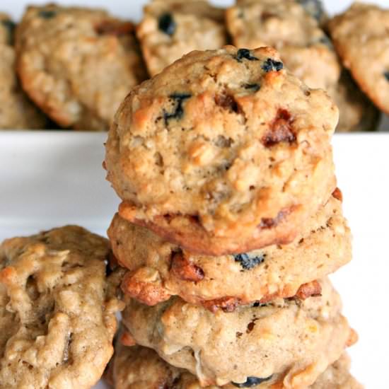 Banana Blueberry Breakfast Cookies