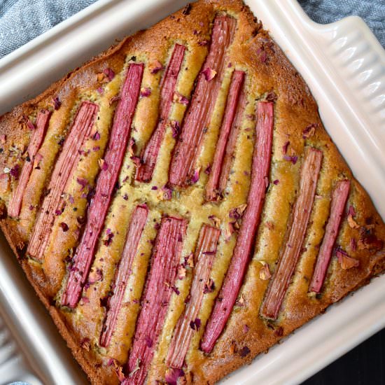 Rhubarb Cardamom Cake