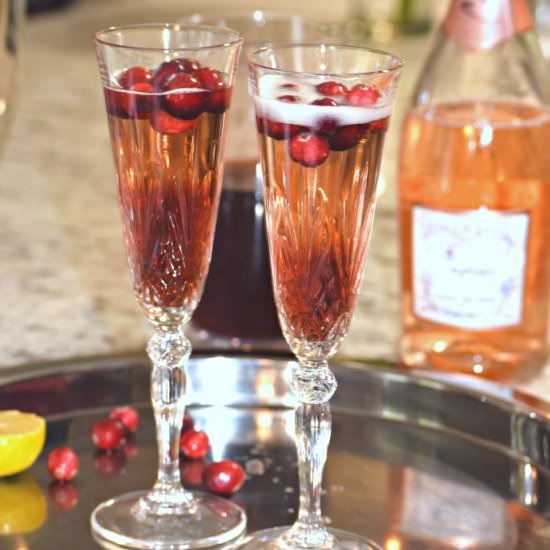 Cranberry Sparkling Rosé Cocktail