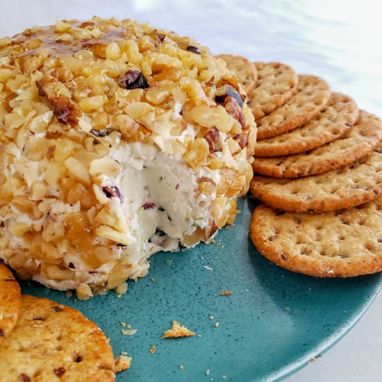 Fruit Blue Cheese Ball with Honey