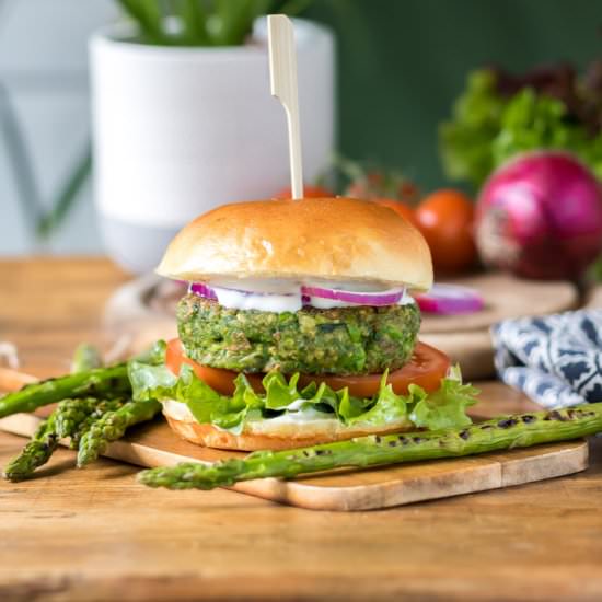 Pea Spinach Burger
