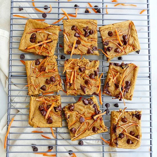 Carrot White Bean Vegan Blondies