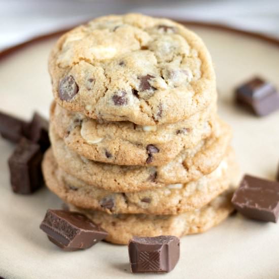 Triple Chocolate Chip Cookies