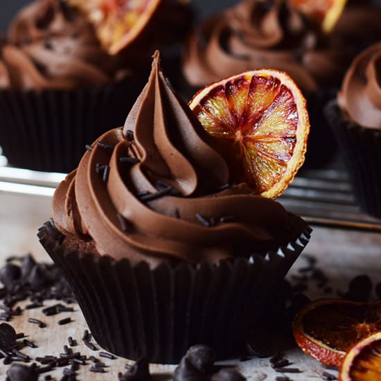 Double chocolate orange cupcakes