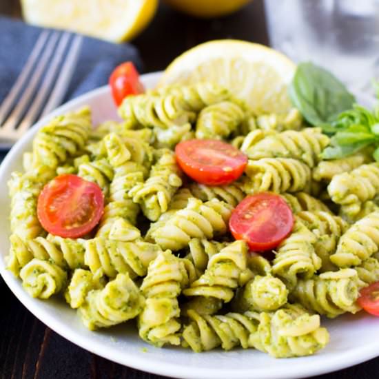 Lemon Basil Pesto Hummus