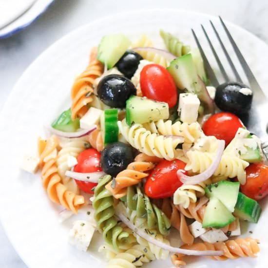 Vegan Pasta Salad with Tofu