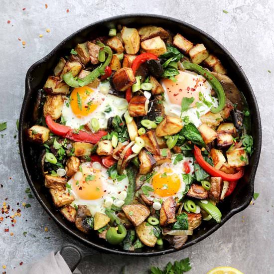 Loaded Veggie Breakfast Skillet